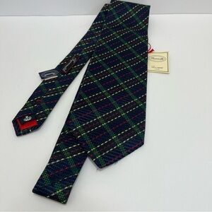 Vtg Faconnable Men's Striped Silk Tie Hand Made 56 x 3.75 Textured